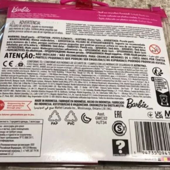 NEW!! BARBIE DOLL FASHIONS 2 OUTFIT PACK FLAME PRINT DRESS, CHECK FLAIRED PANTS - Picture 3 of 3